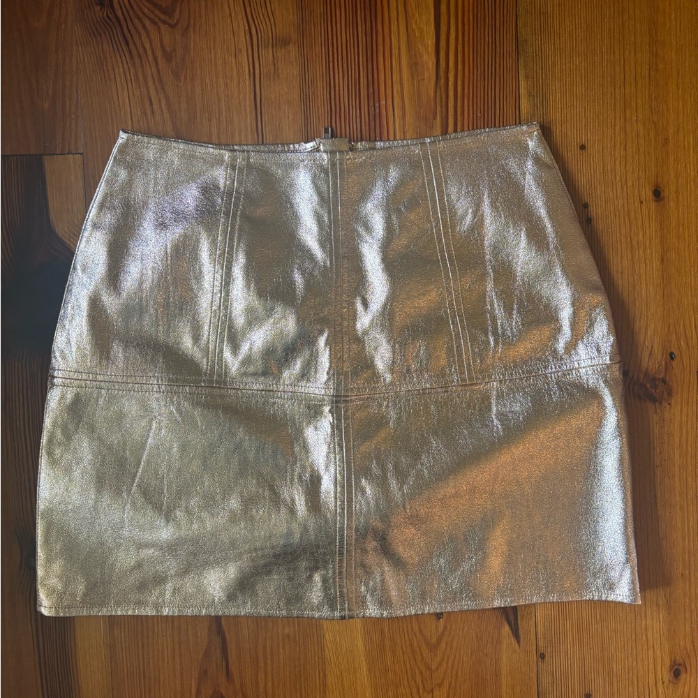 Metallic gold skirt